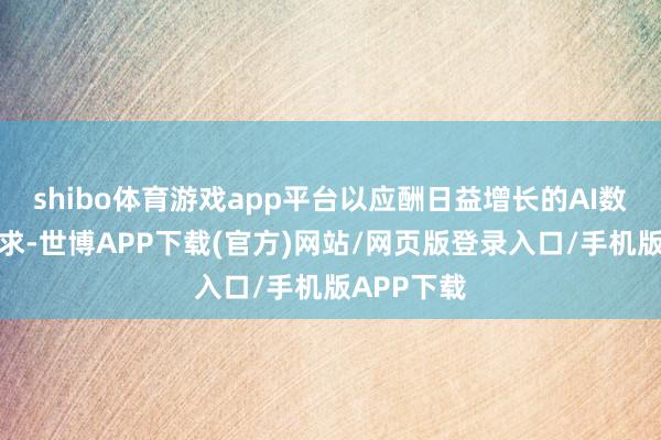 shibo体育游戏app平台以应酬日益增长的AI数据搞定需求-世博APP下载(官方)网站/网页版登录入口/手机版APP下载