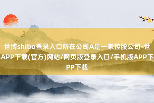 世博shibo登录入口所在公司A是一家控股公司-世博APP下载(官方)网站/网页版登录入口/手机版APP下载