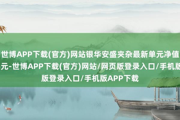 世博APP下载(官方)网站银华安盛夹杂最新单元净值为0.6066元-世博APP下载(官方)网站/网页版登录入口/手机版APP下载