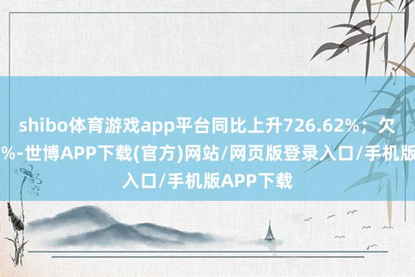 shibo体育游戏app平台同比上升726.62%；欠债率2.87%-世博APP下载(官方)网站/网页版登录入口/手机版APP下载