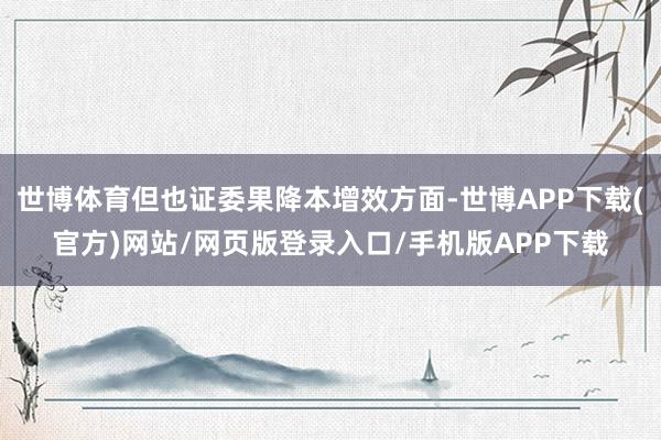 世博体育但也证委果降本增效方面-世博APP下载(官方)网站/网页版登录入口/手机版APP下载